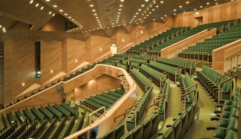 Inside the Convention Centre Dublin, ideal for business events and conferences with professional chauffeur service.